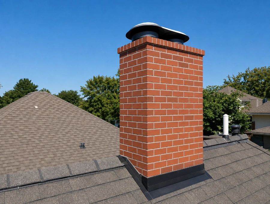 Repaired and sealed chimney crown and masonry after service in Dallas, TX